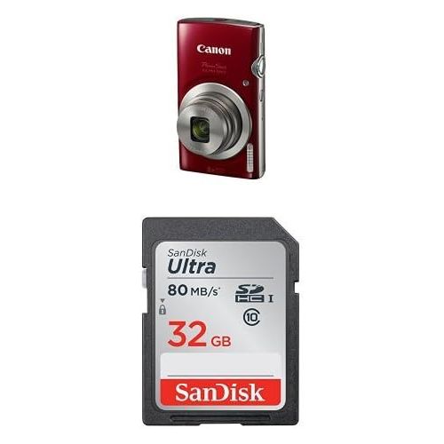 캐논 [아마존베스트]Canon PowerShot ELPH 180 Digital Camera (Red) and SanDisk 32GB Memory Card