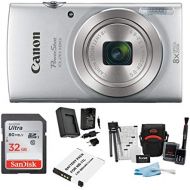 [아마존베스트]Canon PowerShot ELPH 180 20 MP Digital Camera (Silver) w/ 32GB Accessory Bundle