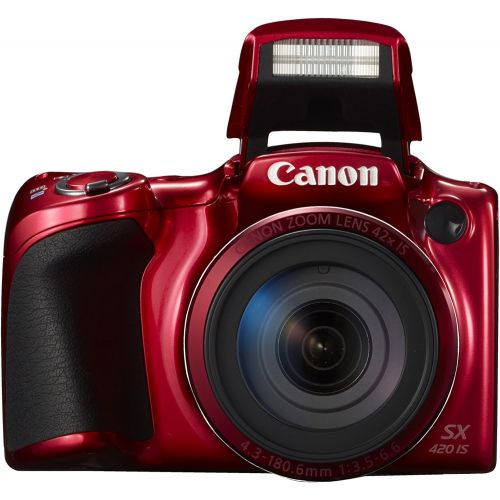 캐논 [아마존베스트]Canon PowerShot SX420 Digital Camera w/ 42x Optical Zoom - Wi-Fi & NFC Enabled (Red)