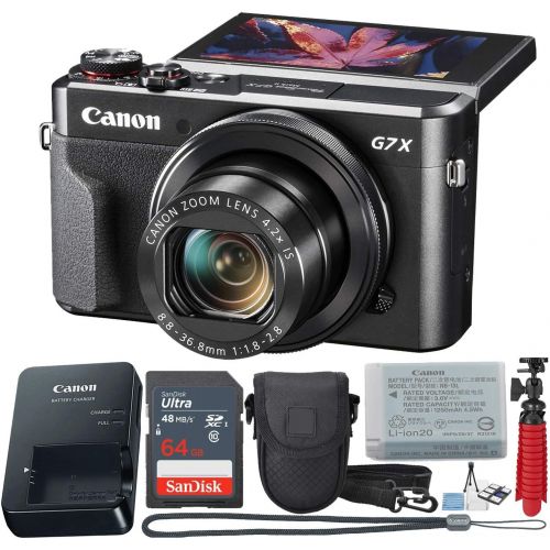캐논 [아마존베스트]Canon PowerShot Digital Camera G7 X Mark II with Wi-Fi & NFC, LCD Screen, and 1-inch Sensor - (Black) 11 Piece Value Bundle