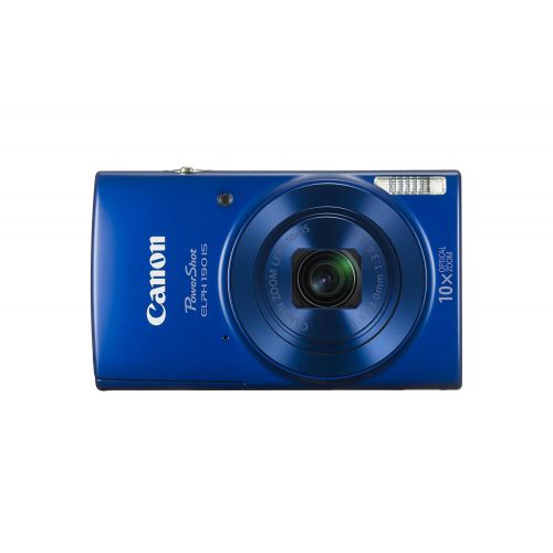 캐논 Canon PowerShot ELPH 190 Digital Camera w/ 10x Optical Zoom and Image Stabilization - Wi-Fi & NFC Enabled (Blue)