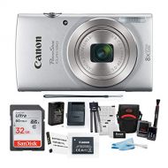 Canon PowerShot ELPH 180 20 MP Digital Camera (Silver) w/ 32GB Accessory Bundle