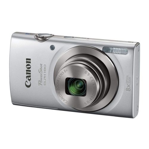 캐논 Canon PowerShot ELPH 180 20 MP Digital Camera (Silver) w/ 32GB Accessory Bundle