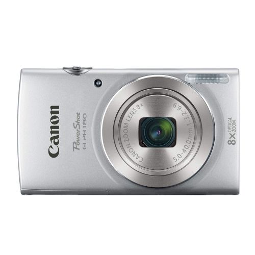 캐논 Canon PowerShot ELPH 180 20 MP Digital Camera (Silver) w/ 32GB Accessory Bundle