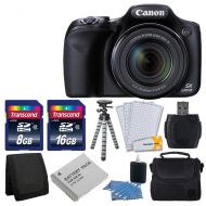 Canon PowerShot SX530 HS Digital Camera with 50x Optical Image Stabilized Zoom with 3-Inch LCD HD 1080p Video (Black)+ Extra Battery + 24GB Class 10 Card Complete Deluxe Accessory