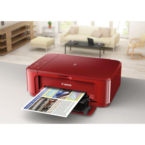 캐논 Canon PIXMA MG3620 Wireless All-In-One Color Inkjet Printer with Mobile and Tablet Printing, Red