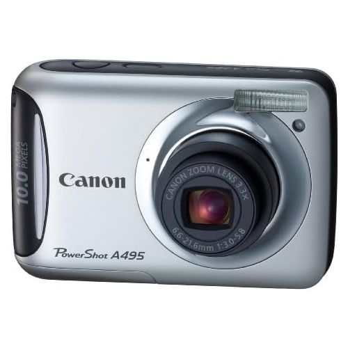 캐논 Canon PowerShot A495 10.0 MP Digital Camera with 3.3x Optical Zoom and 2.5-Inch LCD (Silver)