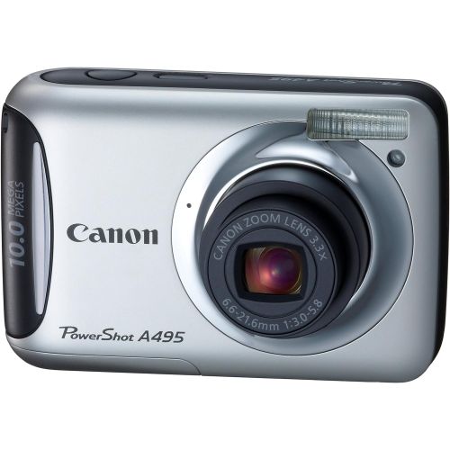 캐논 Canon PowerShot A495 10.0 MP Digital Camera with 3.3x Optical Zoom and 2.5-Inch LCD (Silver)