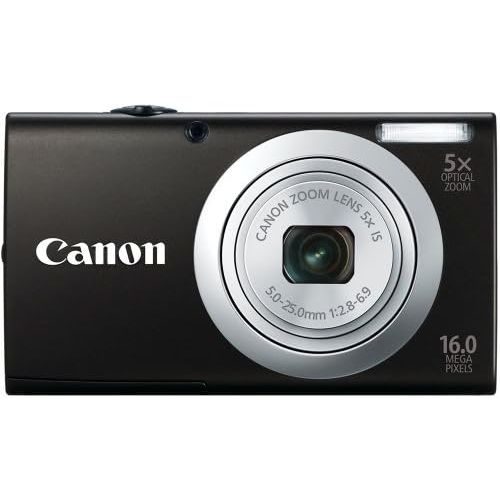 캐논 Canon PowerShot A2400 IS 16.0 MP Digital Camera with 5x Optical Image Stabilized Zoom 28mm Wide-Angle Lens with 720p Full HD Video Recording and 2.7-Inch Touch Panel LCD (Black)