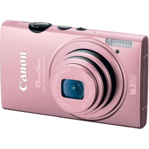 캐논 Canon PowerShot ELPH 110 HS 16.1 MP CMOS Digital Camera with 5x Optical Image Stabilized Zoom 24mm Wide-Angle Lens and 1080p Full HD Video Recording (Pink)