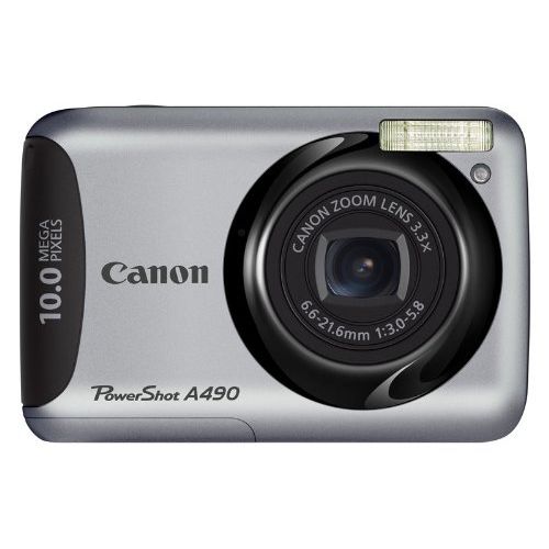 캐논 Canon PowerShot A490 10.0 MP Digital Camera with 3.3x Optical Zoom and 2.5-Inch LCD