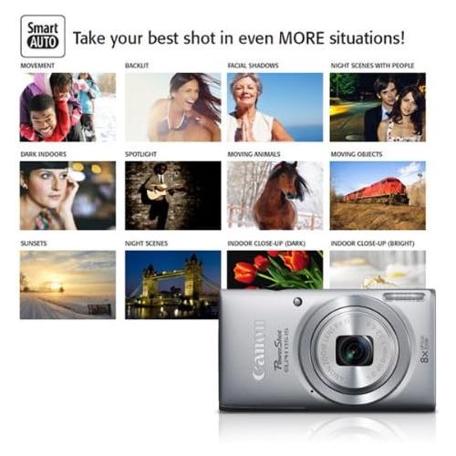 캐논 Canon PowerShot ELPH 115 16MP Digital Camera (Silver) (OLD MODEL)