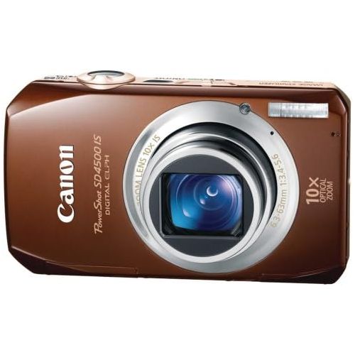 캐논 Canon PowerShot SD4500 IS 10 MP CMOS 10x Optical Image Stabilized Zoom with Full-HD Video and 3.0-Inch LCD Digital Camera (Brown) (OLD MODEL)