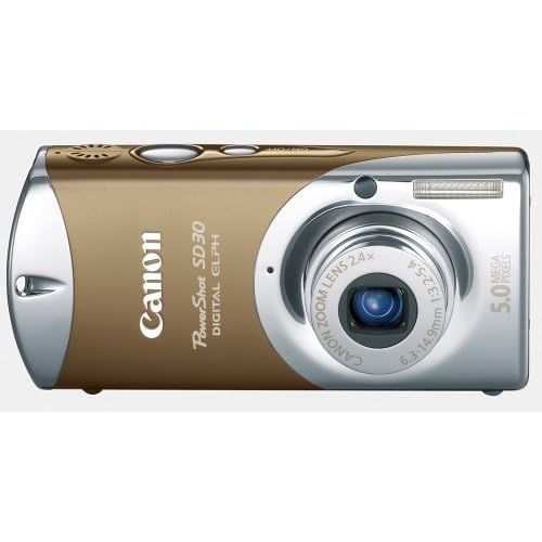 캐논 Canon Powershot SD30 5MP Digital Elph Camera with 2.4x Optical Zoom (Glamour Gold)