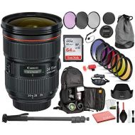 Canon EF 24-70mm f/2.8L II USM Lens (5175B002) with Professional Bundle Package Deal Kit for Canon EOS Includes: DSLR Sling Backpack, 9PC Filter Kit, Sandisk 32GB SD + More