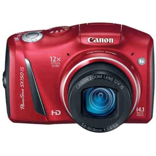 캐논 Canon PowerShot SX150 IS 14.1 MP Digital Camera with 12x Wide-Angle Optical Image Stabilized Zoom with 3.0-Inch LCD (Red) (OLD MODEL)