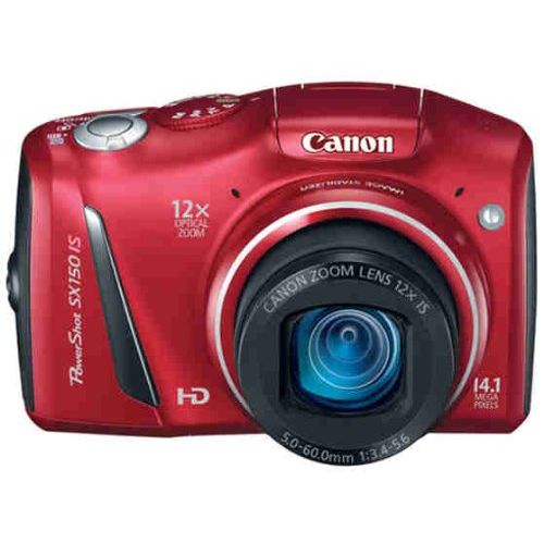 캐논 Canon PowerShot SX150 IS 14.1 MP Digital Camera with 12x Wide-Angle Optical Image Stabilized Zoom with 3.0-Inch LCD (Red) (OLD MODEL)