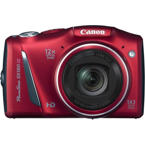 캐논 Canon PowerShot SX150 IS 14.1 MP Digital Camera with 12x Wide-Angle Optical Image Stabilized Zoom with 3.0-Inch LCD (Red) (OLD MODEL)