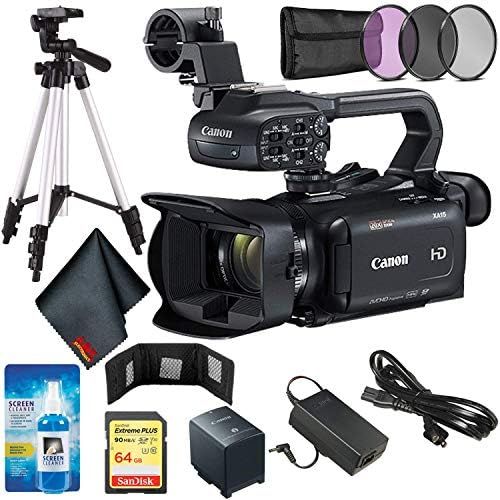 캐논 Canon XA15 Compact Full HD Camcorder with 64GB Memory Card + Wallet