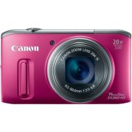 Canon PowerShot SX260 HS 12.1 MP CMOS Digital Camera with 20x Image Stabilized Zoom 25mm Wide-Angle Optical Lens and 1080p HD Video (Red) (OLD MODEL)