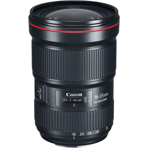 캐논 Canon EF 16-35mm f/2.8L III USM Lens (0573C002) with Professional Bundle Package Deal Kit for Canon EOS Includes: DSLR Sling Backpack, 9PC Filter Kit, Sandisk 32GB SD + More