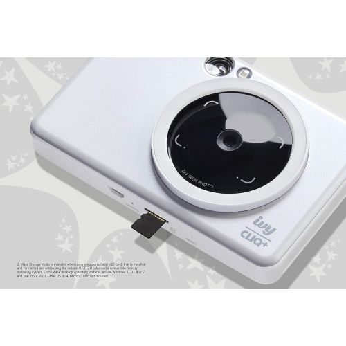 캐논 Canon IVY CLIQ+ Instant Camera Printer,Smartphone Photo Printer Via Bluetooth(R), Pearl White
