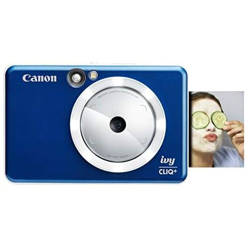 캐논 Canon Ivy CLIQ+ Instant Camera Printer, Mobile Photo Printer Via Bluetooth(R), Sapphire Blue
