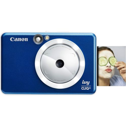 캐논 Canon Ivy CLIQ+ Instant Camera Printer, Mobile Photo Printer Via Bluetooth(R), Sapphire Blue