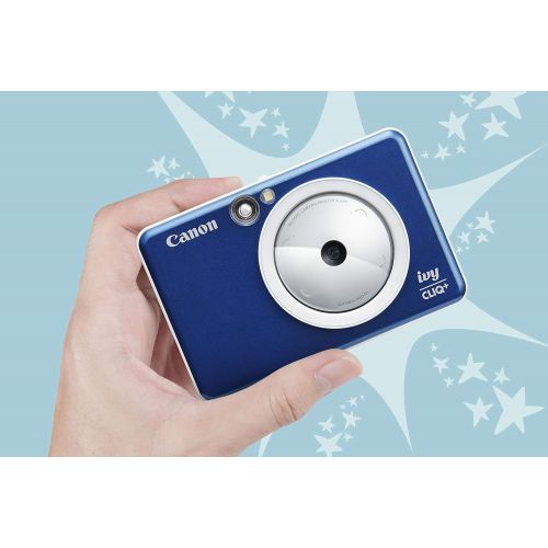 캐논 Canon Ivy CLIQ+ Instant Camera Printer, Mobile Photo Printer Via Bluetooth(R), Sapphire Blue