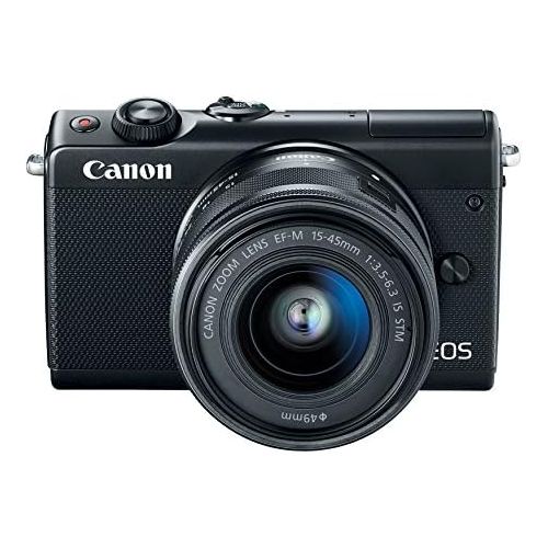 캐논 Canon EOS M100 Mirrorless Camera w/ 15-45mm Lens - Wi-Fi, Bluetooth, and NFC enabled (Black)