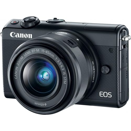 캐논 Canon EOS M100 Mirrorless Camera w/ 15-45mm Lens - Wi-Fi, Bluetooth, and NFC enabled (Black)