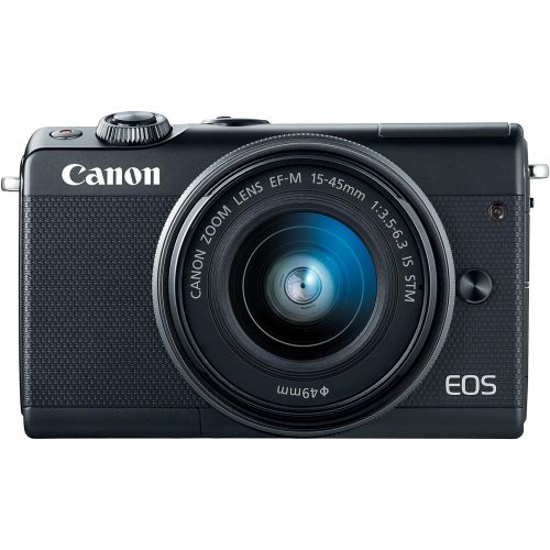 캐논 Canon EOS M100 Mirrorless Camera w/ 15-45mm Lens - Wi-Fi, Bluetooth, and NFC enabled (Black)