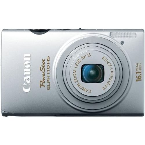 캐논 Canon PowerShot ELPH 110 HS 16.1 MP CMOS Digital Camera with 5x Optical Image Stabilized Zoom 24mm Wide-Angle Lens and 1080p Full HD Video Recording (Silver)