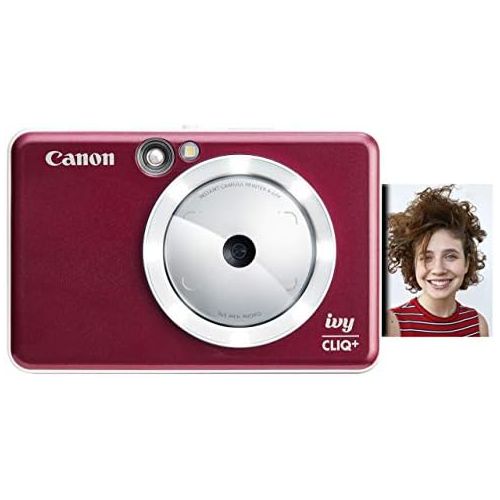 캐논 Canon IVY CLIQ+ Instant Camera Printer, Print from Smartphone, Mini Photo Printer Via Bluetooth(R), Ruby Red