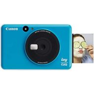 Canon IVY CLIQ Instant Camera Printer, Mini Photo Printer with 2X3 Sticky-Back Photo Paper(10 Sheets), Seaside Blue