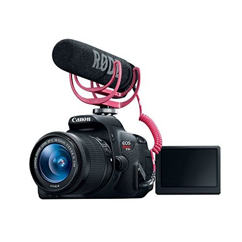 캐논 Canon EOS Rebel T5i Video Creator Kit with 18-55mm Lens, Rode VIDEOMIC GO and Sandisk 32GB SD Card Class 10