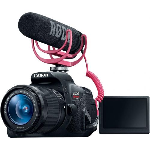 캐논 Canon EOS Rebel T5i Video Creator Kit with 18-55mm Lens, Rode VIDEOMIC GO and Sandisk 32GB SD Card Class 10