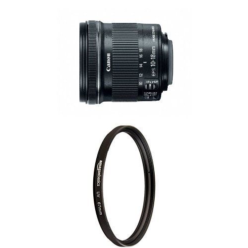 캐논 Canon EF-S 10-18mm f/4.5-5.6 is STM Lens with UV Protection Lens Filter - 67 mm