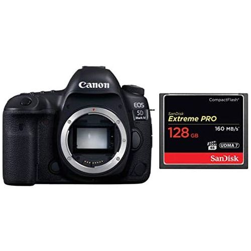 캐논 Canon EOS 5D Mark IV Full Frame Digital SLR Camera Body with 128GB CompactFlash Memory Card