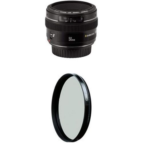 캐논 Canon EF 50mm f/1.4 USM Standard & Medium Telephoto Lens for Canon SLR Cameras w/ B+W 58mm HTC Kaesemann Circular Polarizer