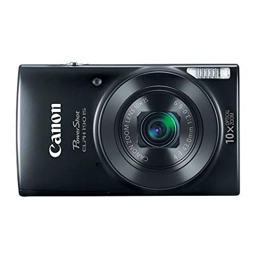 캐논 Canon Cameras US 1084C001 Canon PowerShot ELPH 190 Digital Camera w/ 10x Optical Zoom and Image Stabilization - Wi-Fi & NFC Enabled (Black)