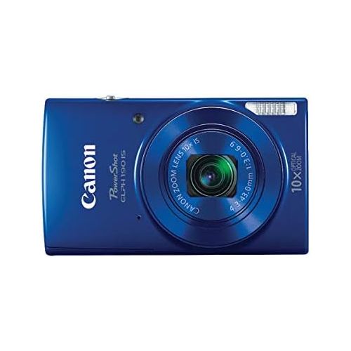 캐논 Canon PowerShot ELPH 190 Digital Camera w/ 10x Optical Zoom and Image Stabilization - Wi-Fi & NFC Enabled (Blue)