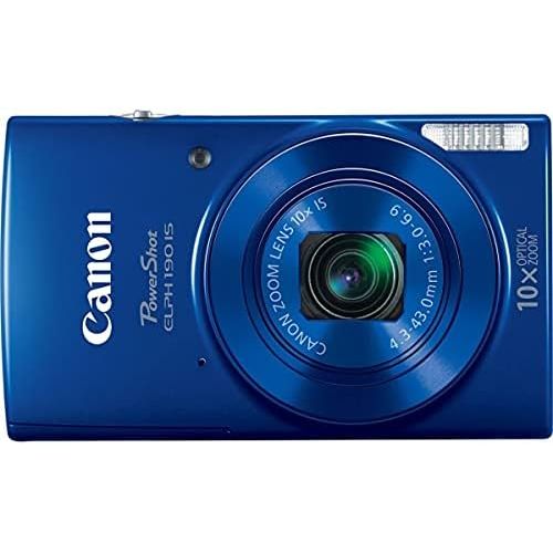 캐논 Canon PowerShot ELPH 190 Digital Camera w/ 10x Optical Zoom and Image Stabilization - Wi-Fi & NFC Enabled (Blue)