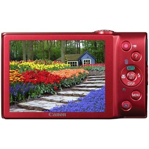 캐논 Canon PowerShot A4000IS 16.0 MP Digital Camera with 8x Optical Image Stabilized Zoom 28mm Wide-Angle Lens with 720p HD Video Recording and 3.0-Inch LCD (Red)