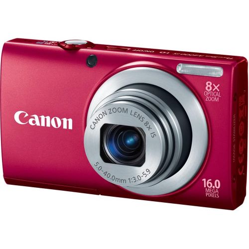 캐논 Canon PowerShot A4000IS 16.0 MP Digital Camera with 8x Optical Image Stabilized Zoom 28mm Wide-Angle Lens with 720p HD Video Recording and 3.0-Inch LCD (Red)