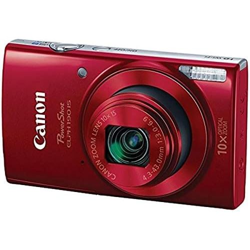 캐논 Canon PowerShot ELPH 190 Digital Camera w/ 10x Optical Zoom and Image Stabilization - Wi-Fi & NFC Enabled (Red)