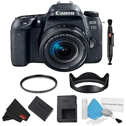 캐논 Canon EOS 77D DSLR Camera 18-55mm Lens Bundle (International Model)