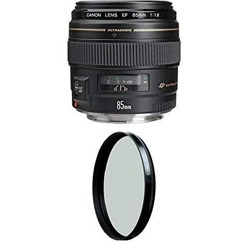 캐논 Canon EF 85mm f/1.8 USM Medium Telephoto Lens for Canon SLR Cameras w/ B+W 58mm HTC Kaesemann Circular Polarizer