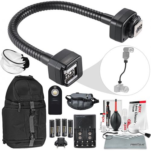 캐논 Flash Accessories for Canon Speedlite 270EX-II, 320EX, 430EX II III-RT, 600EX II-RT, with Dedicated Flexible E-TTL Flash Cord + Diffuser + Remote + Rechargeable Batteries W/Charger