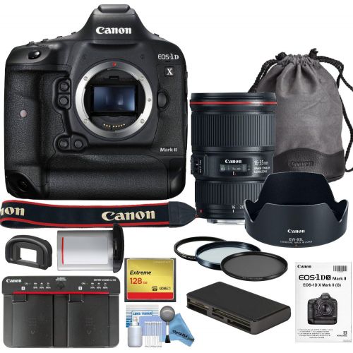 캐논 Canon EOS-1D X Mark II DSLR Camera w/Canon EF 16-35mm f/4L is USM Lens Bundle